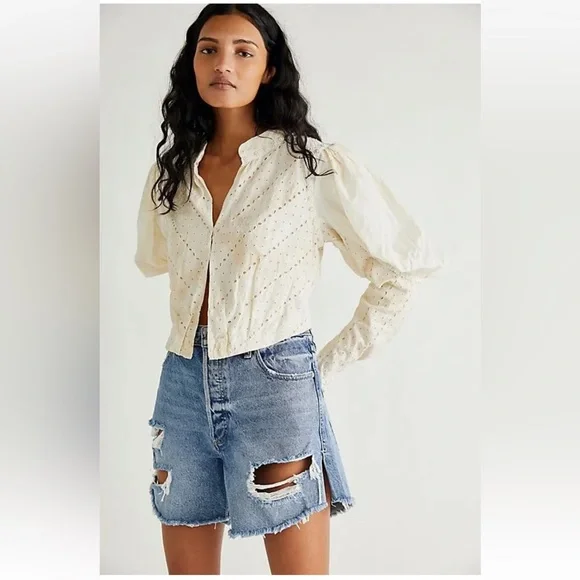 Free People Romantic Revival Lightweight Fitted Jacket XS Ivory BNWT £448. - Picture 2 of 9